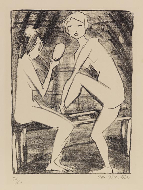 Otto Mueller - Zwei Mädchen mit Handspiegel (2)