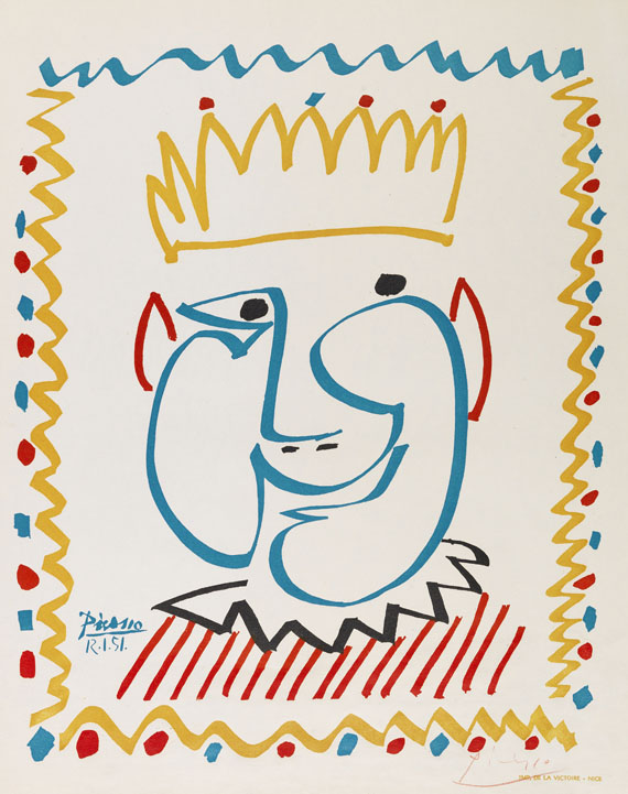 Pablo Picasso - Tete de roi - Poster für Nice Carnival