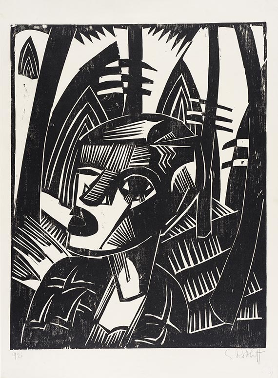 Karl Schmidt-Rottluff - Frau im Wald