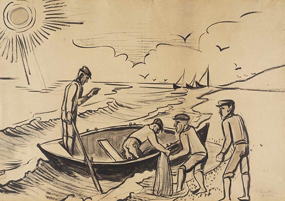 Hermann Max Pechstein - Fischer am Meer