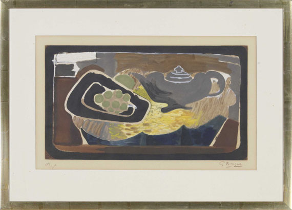 Georges Braque - Théière et Raisin (Teekanne und Traube) - Rahmenbild