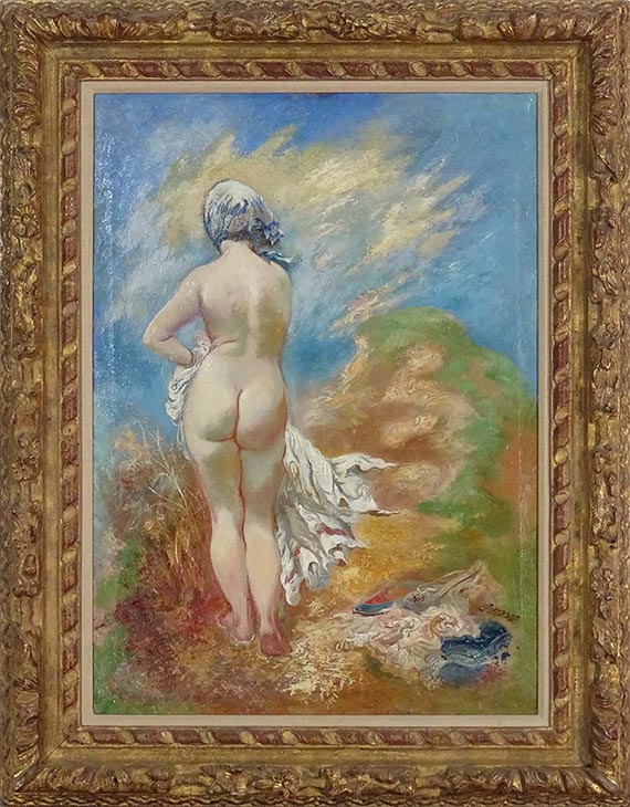 Grosz - Nude in the Dunes - The Wind is Blowing