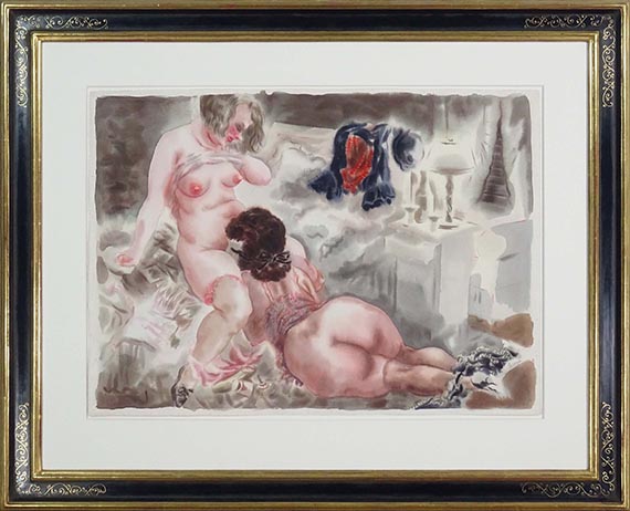 George Grosz - Liebesspiel - Eva und Lotte - Rahmenbild