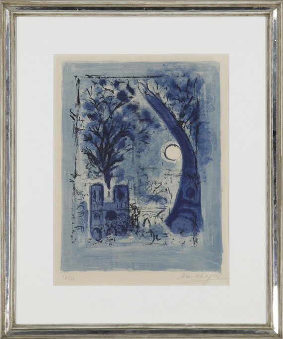 Marc Chagall - Notre Dame et la Tour Eiffel - Rahmenbild