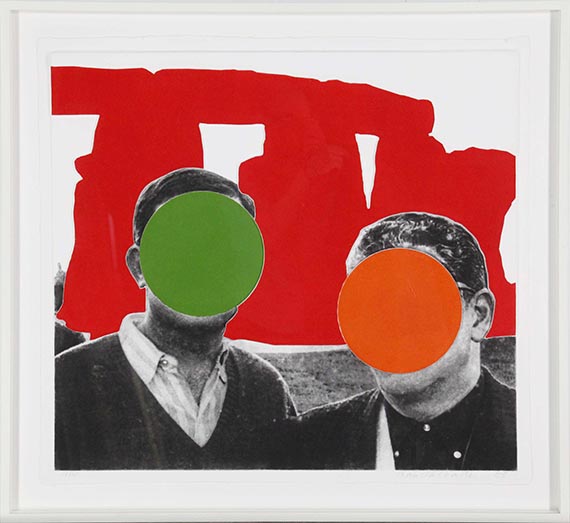 John Baldessari - Stonehenge (with two persons, red)
