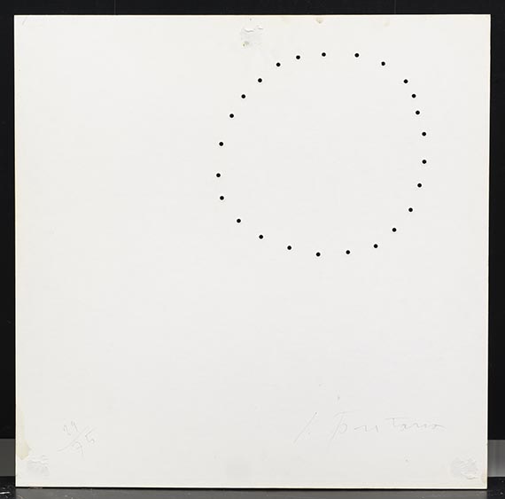 Lucio Fontana - Teatrino (schwarz II) - Rückseite