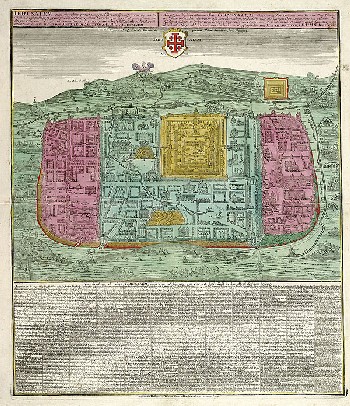  Asien - Ierusalem, cum suburbiis, prout tempore Christi floruit.