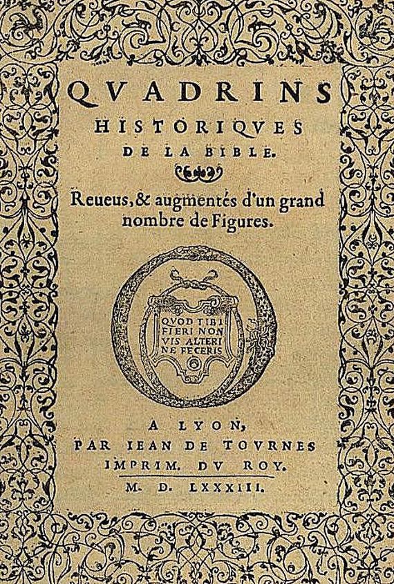 Claude Paradin - Quadrins historiques de la bible. 1583.