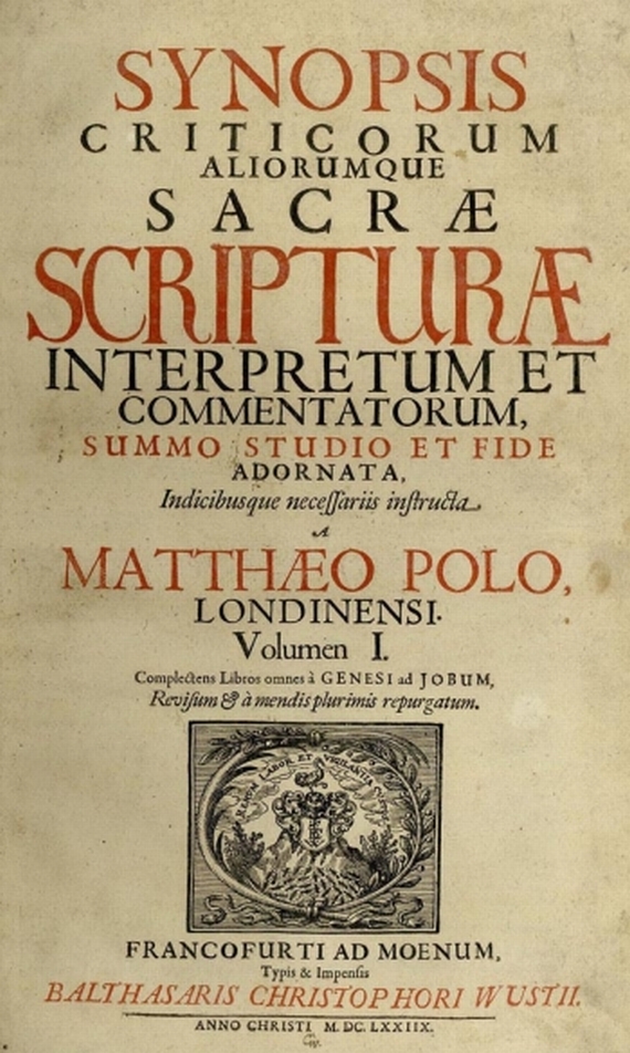 Matthew Poole - Synopsis criticorum aliorumque ... 5 Bde. 1679
