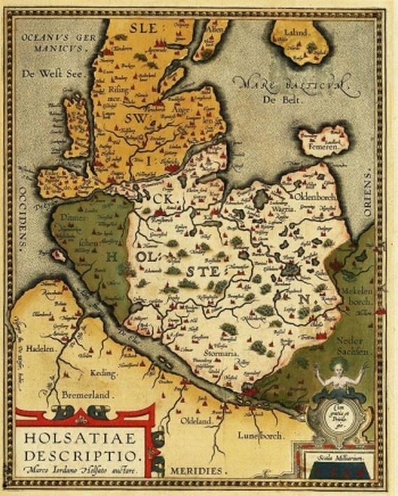  Norddeutschland - 2 Bll.: Holsatiae descriptio. Rugiae, Usedomiae, et Iulinae.