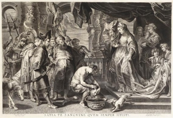 Paulus Pontius - Thomyris, Königin der Skythen, mit dem Haupt des Cyrus