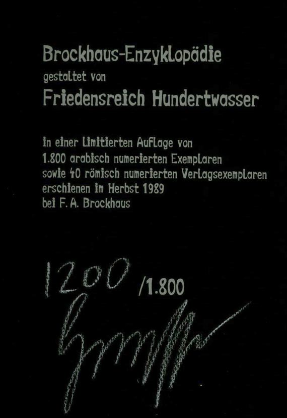 Hundertwasser, F. - Hundertwasser Brockhaus. 24 Bde. 1989
