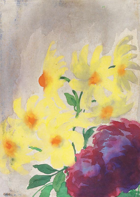 Emil Nolde - Rote und gelbe Blüten