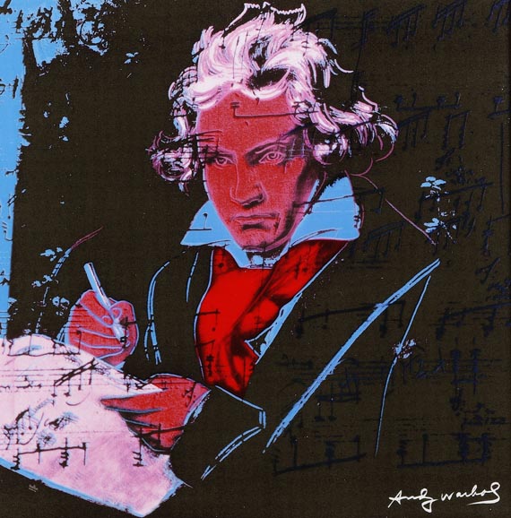 Andy Warhol - Nach - Rosenthal Wand-Objekt "Ludwig van Beethoven pink"