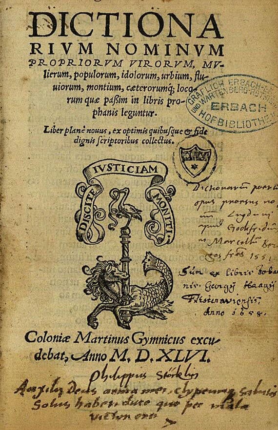 Robert Estienne - Dictionarium nominum. 1546 (21)