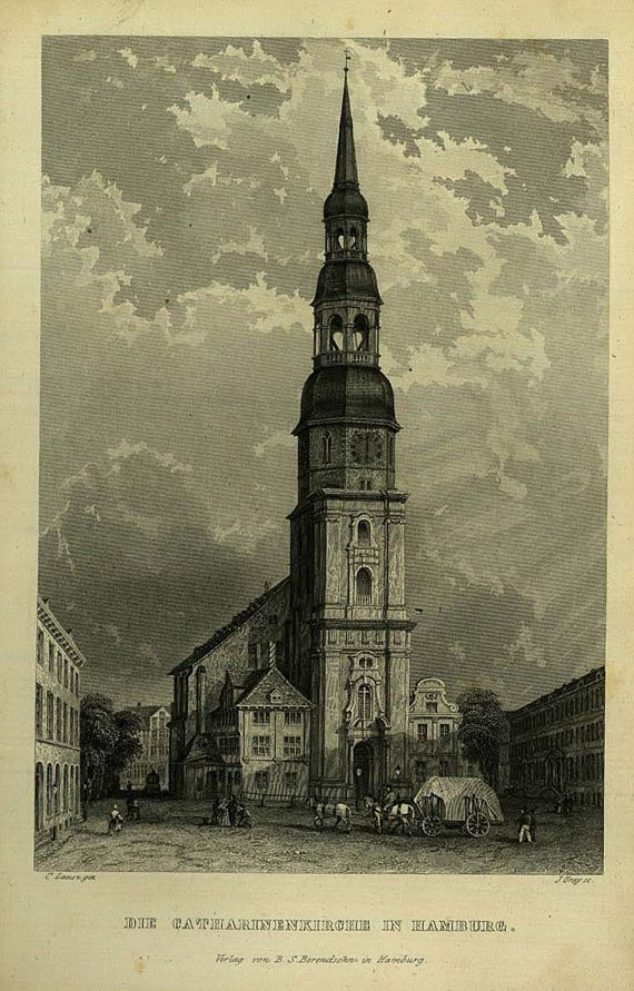  Hamburg - Konvolut Hamburgensien, 10 Tle. 1832-1864