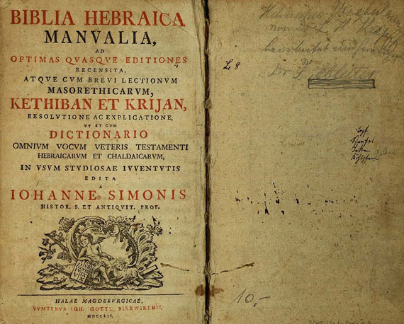 Biblia hebraica - Biblia Hebraica, 1752.