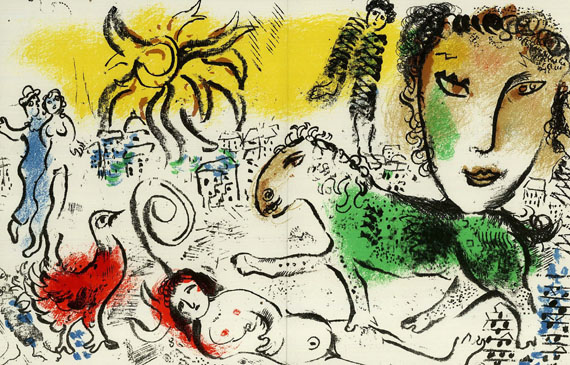 Marc Chagall - Hommage à Chagall, monumental. 2 Tle. 1969