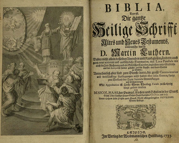 Biblia germanica - Biblia germanica. Leipzig, 1733