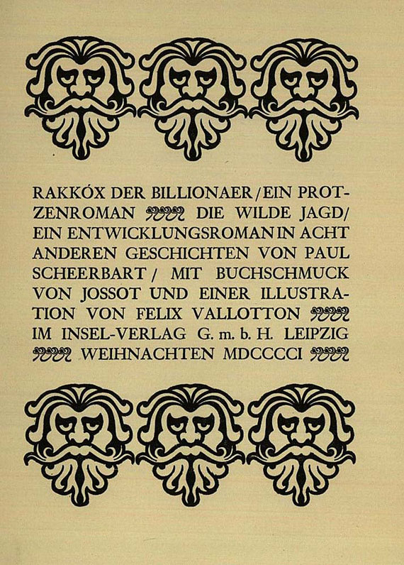 Paul Scheerbart - Rakkóx der Billionaer, 1901. [M49]