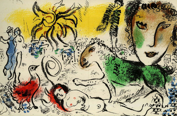 Marc Chagall - 3 Bde mit Orig.-Litho. 1974.