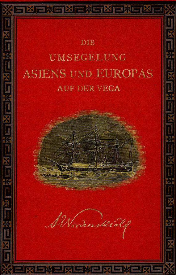 Nils Adolf Erik Nordenskiöld - Umsegelung Asiens u. Europas, 2 Bde. 1882. [9]