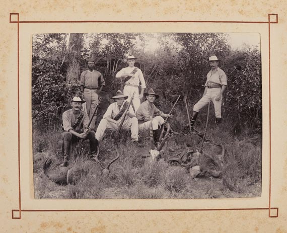 Südafrika - Kolonial-Konvolut. Fotos u. Dokumente d. Familie Stephani, ca. 15 Tle. (um 1869-1904)