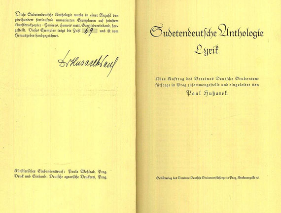   - Sudetendeutsche Literatur. 6 Werke. 1925-67.