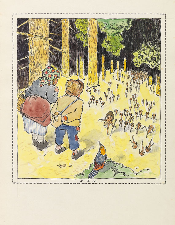 Hans R. Heinmann - Bilderbuch für Bubi Caspari. 1913. + Zeichnung.