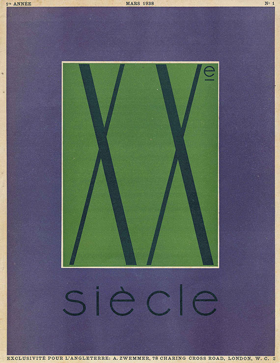 XXe Siècle - XXe Siècle Jg. I, Nr. I-VI. 1938-39. 5 Hefte.
