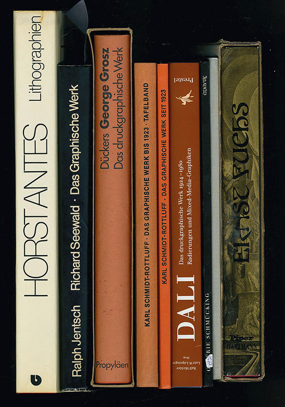  Werkverzeichnisse Künstlermono - 2 Werke Horst Antes. Dabei: diverse Werkverzeichnisse + Monographien (Fuchs, Dali, Schmidt-Rottluff)