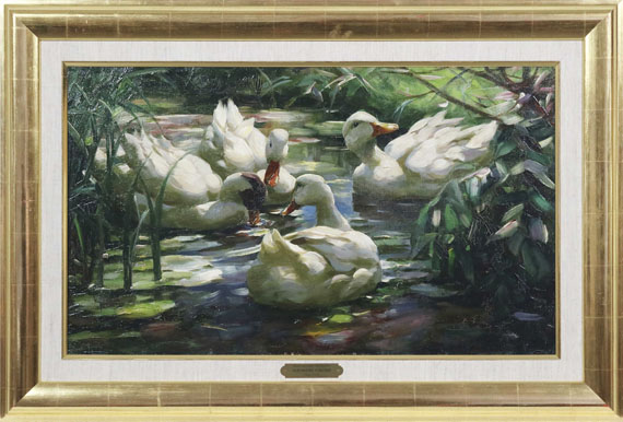 Alexander Koester - Enten auf dem Waldweiher - Rahmenbild