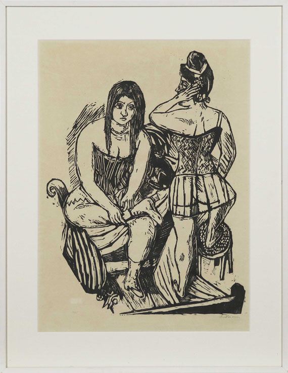 Max Beckmann - Bei der Toilette - Rahmenbild