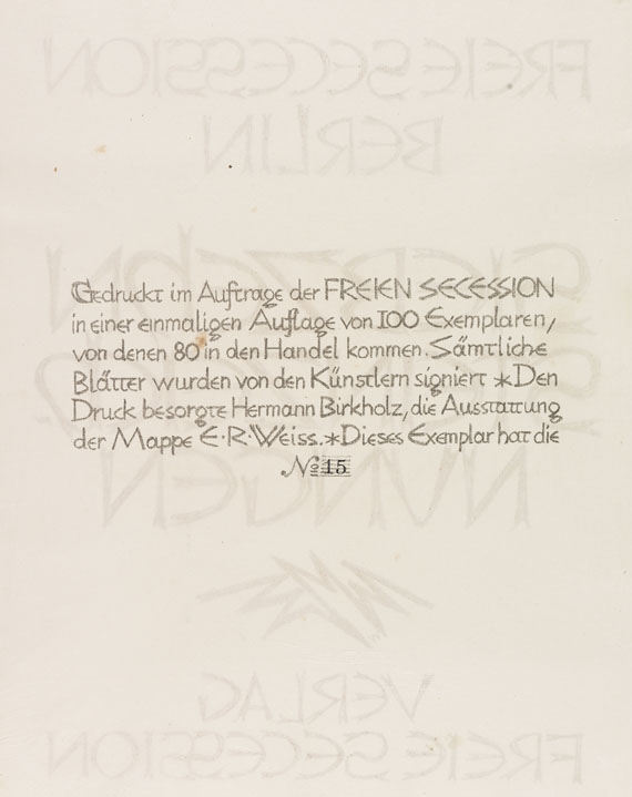 Freie Secession Berlin Auktionen & Preisarchiv