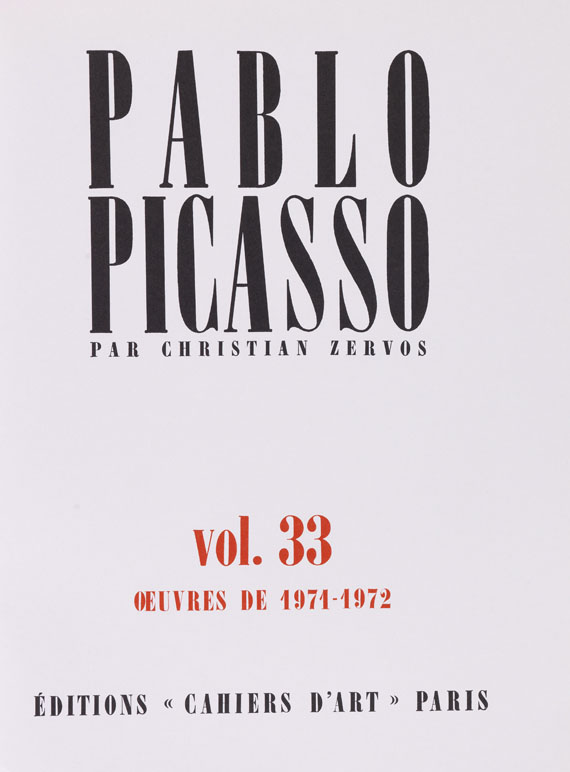 Christian Zervos - Pablo Picasso. Oeuvres Vol. 3 - 33