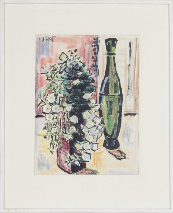 Karl Schmidt-Rottluff - Stillleben mit grüner Vase - Rahmenbild