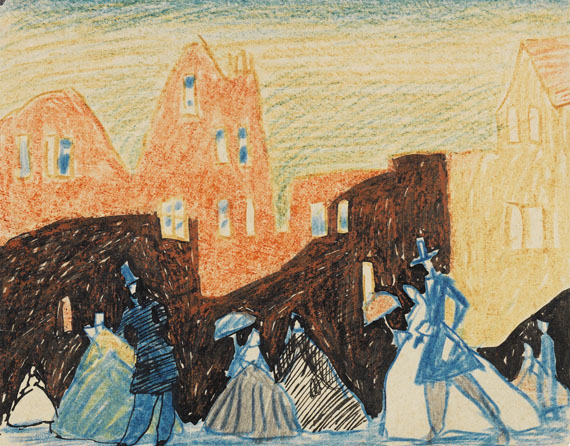 Lyonel Feininger - Untitled (Promenade)