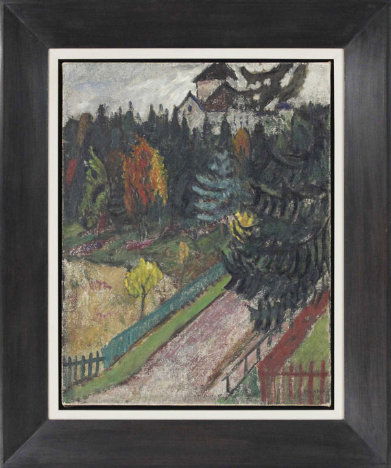 Gabriele Münter - Landschaft bei Stockholm (Naturstudie aus Dänemark) - Rahmenbild