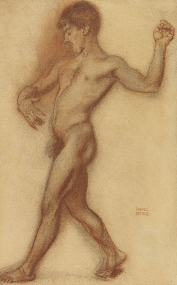 Franz von Stuck - Männlicher Akt (Studie zu "Der Tanz")