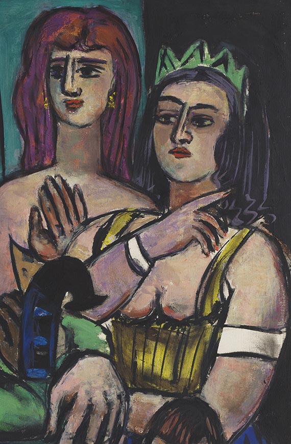 Max Beckmann - Großer Clown mit Frauen und kleiner Clown - Weitere Abbildung