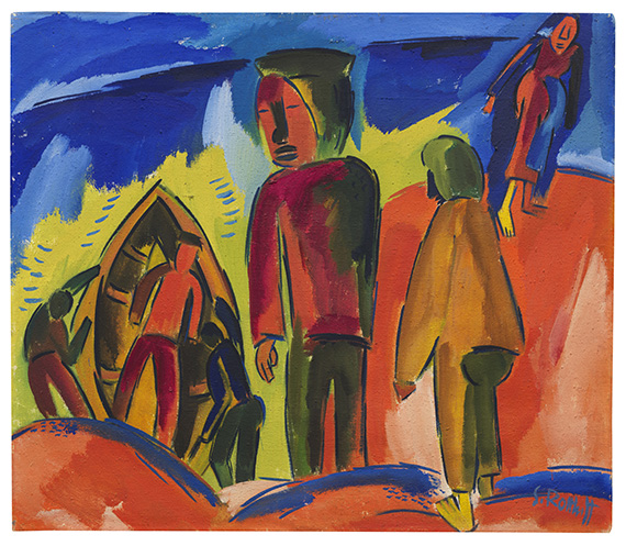 Karl Schmidt-Rottluff - Fischer auf der Düne