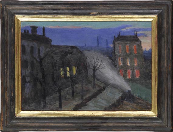 Gabriele Münter - Abend vom Fenster (Blick auf Rue Lamblardie, Paris) - Rahmenbild