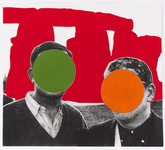 John Baldessari - Stonehenge (with two persons, red)