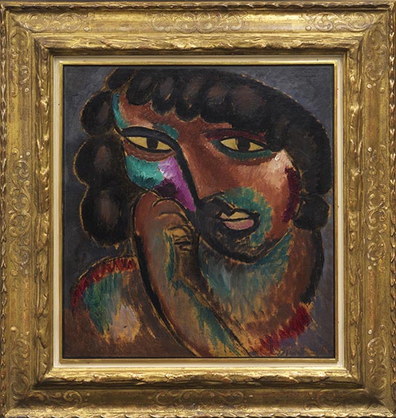 Alexej von Jawlensky - Kopf in Bronzefarben – Bildnis Sacharoff - Rahmenbild