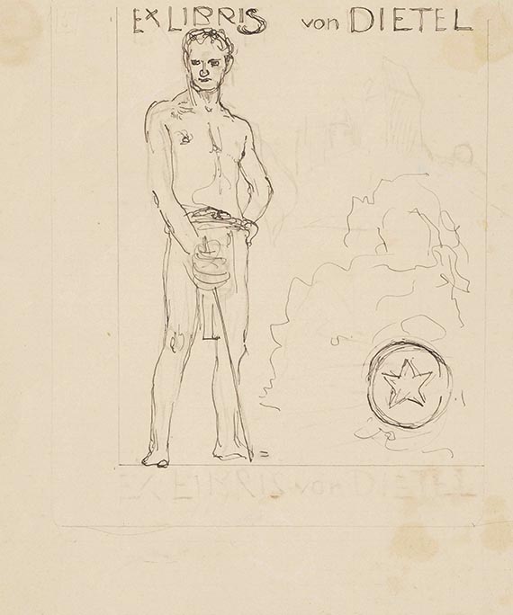 Max Klinger - Entwurfszeichnungen für Ex libris (10 Bll.)