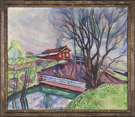 Edvard Munch - Das rote Haus (Det røde hus) - Rahmenbild
