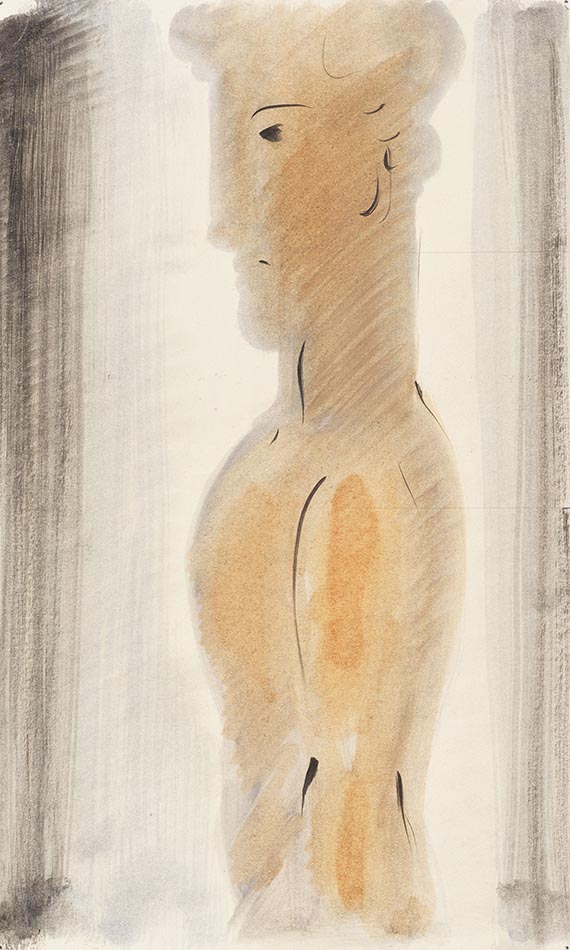Oskar Schlemmer - Jünglingsfigur im Profil