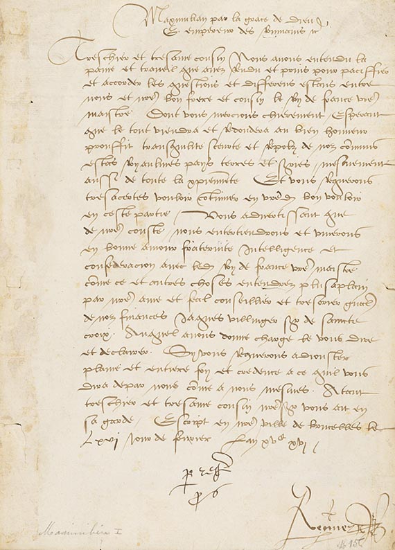  Maximilian Josef von Este - Brief, 1 S.