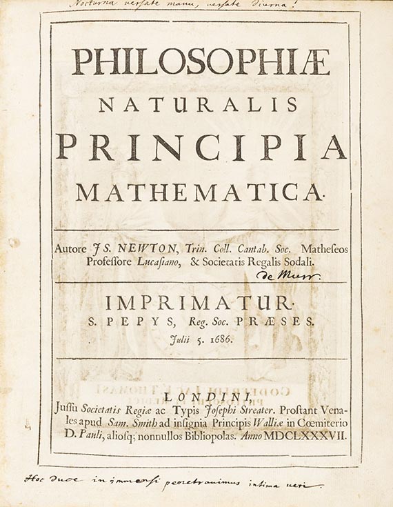 Isaac Newton - Philosophiae naturalis principia mathematica - Weitere Abbildung