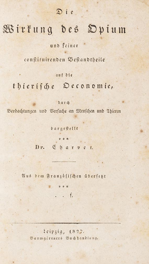 Pierre Alexandre Charvet - Wirkung des Opium